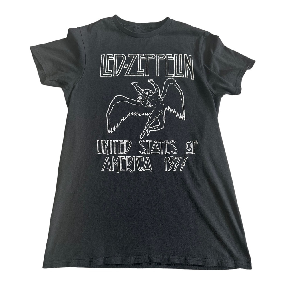 Led Zeppelin Black Graphic Short Sleeve Tee